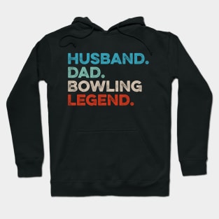 Husband Dad Bowling Legend - Retro Gift Hoodie